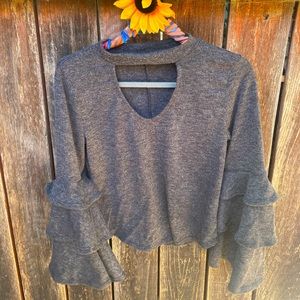 Ruffled & Radiant! Sweater w/ unforgettable sleeve